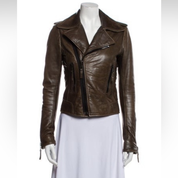 Balenciaga Jackets & Blazers - ‼️SOLD‼️ BALENCIAGA 2009 Brown Leather Moto Biker Jacket